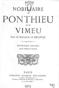 Nobiliaire de Ponthieu et de Vimeu