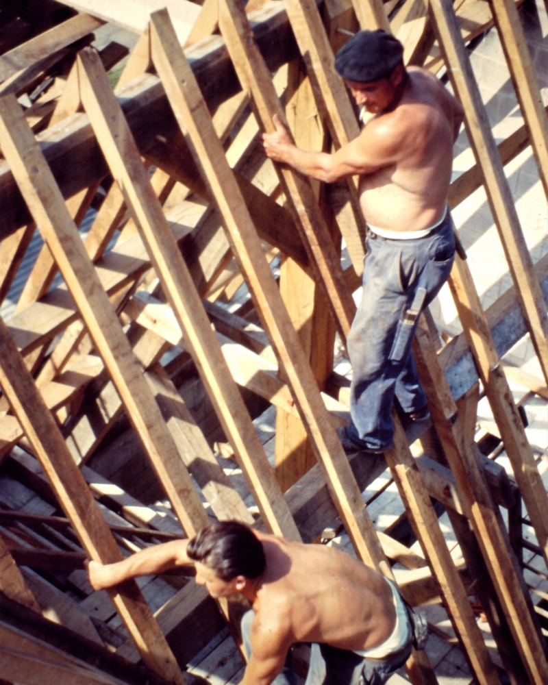 Reconstruction de la charpente de l'église Saint Sulpice de Huppy