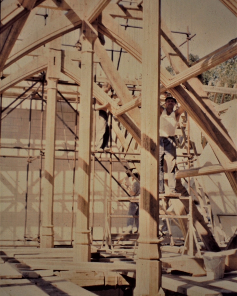 Reconstruction de la charpente de l'église Saint Sulpice de Huppy