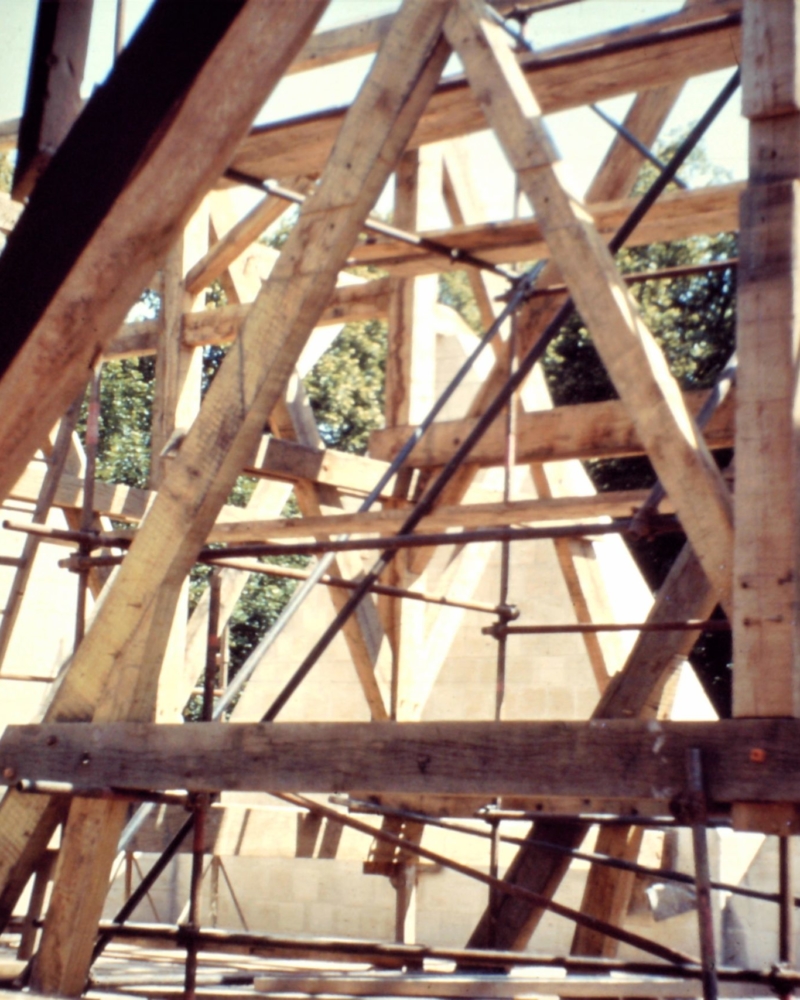 Reconstruction de la charpente de l'église Saint Sulpice de Huppy