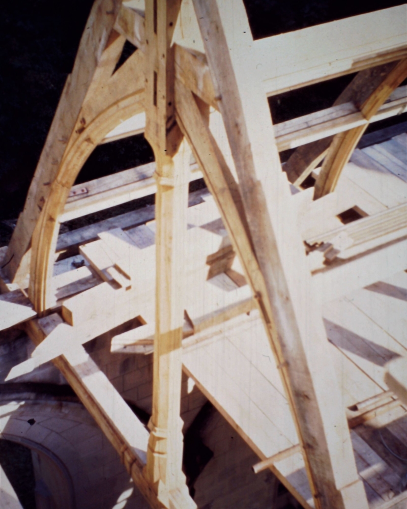 Reconstruction de la charpente de l'église Saint Sulpice de Huppy